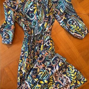 Shoshanna Vibrant Long Sleeve Dress